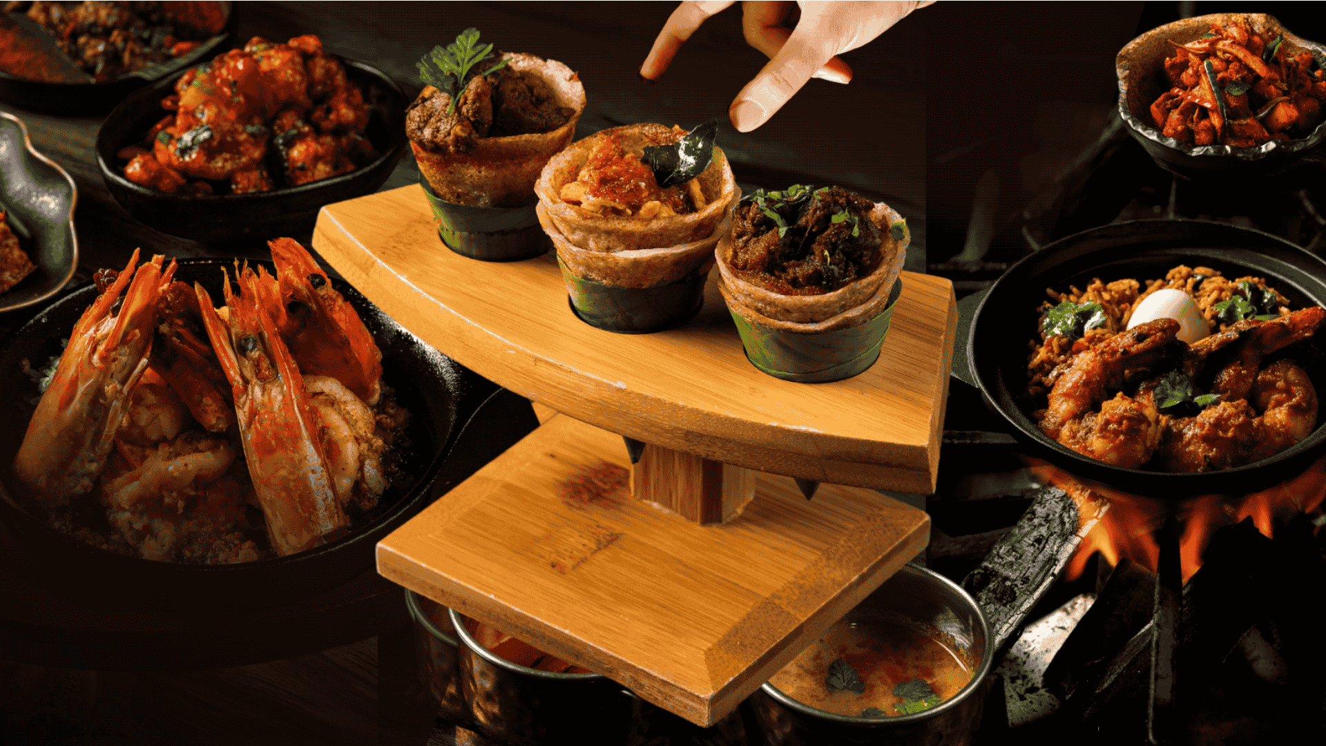 Authentic South Indian food spread